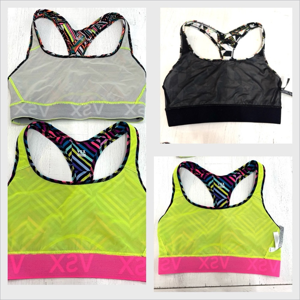VSX Women's Geometric Colorful Size S Sports Bra Trio - Picture 11 of 13